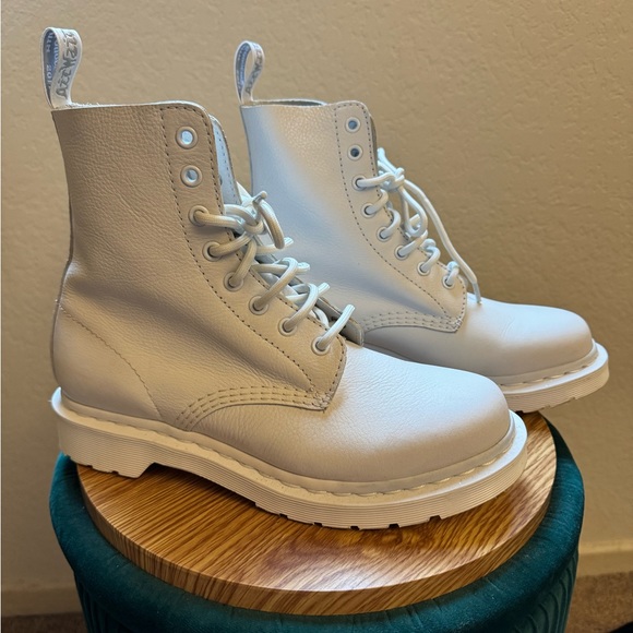 Dr. Martens Soft Leather White Boot - Picture 2 of 4